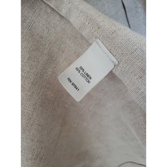 J. Jill Women's LP Jacket Gold Sparkly Linen Blend Zip Up Pockets Long Sleeve - Picture 7 of 8